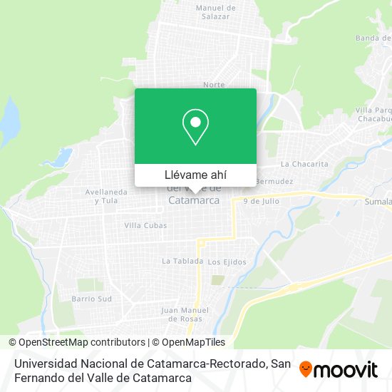 Mapa de Universidad Nacional de Catamarca-Rectorado