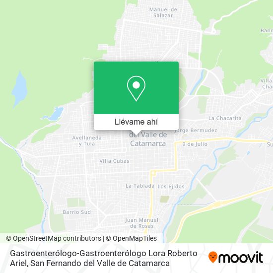 Mapa de Gastroenterólogo-Gastroenterólogo Lora Roberto Ariel