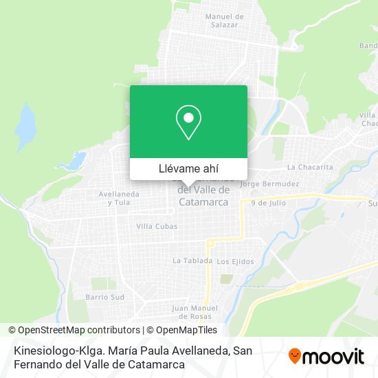 Mapa de Kinesiologo-Klga. María Paula Avellaneda