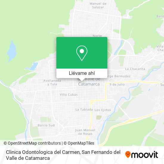 Mapa de Clinica Odontologica del Carmen