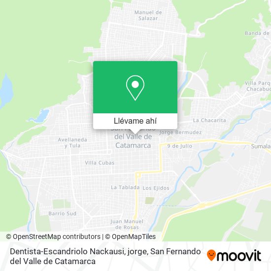 Mapa de Dentista-Escandriolo Nackausi, jorge