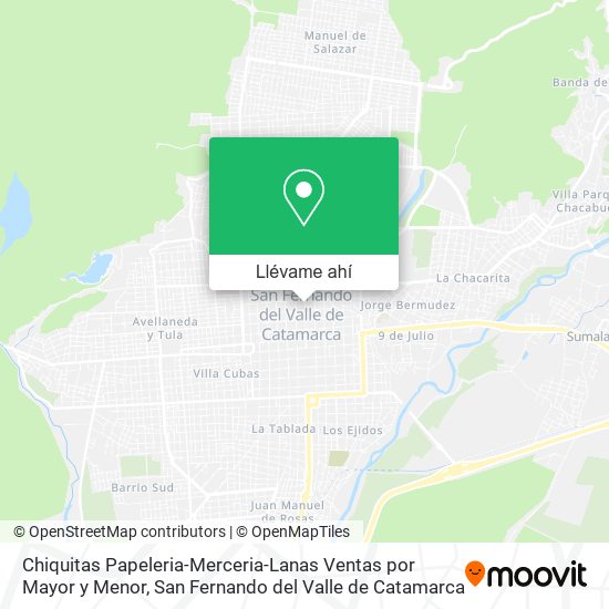 Mapa de Chiquitas Papeleria-Merceria-Lanas Ventas por Mayor y Menor