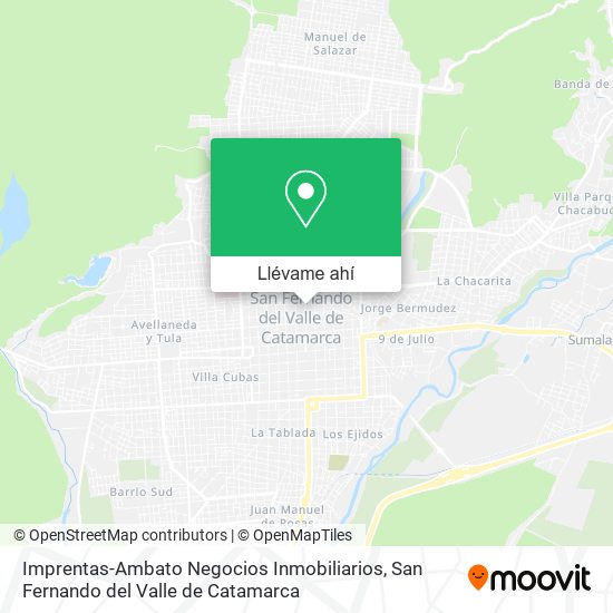 Mapa de Imprentas-Ambato Negocios Inmobiliarios