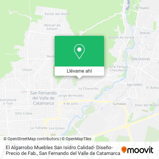 Mapa de El Algarrobo Muebles San Isidro Calidad- Diseño-Precio de Fab.
