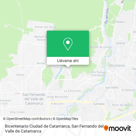 Mapa de Bicentenario Ciudad de Catamarca