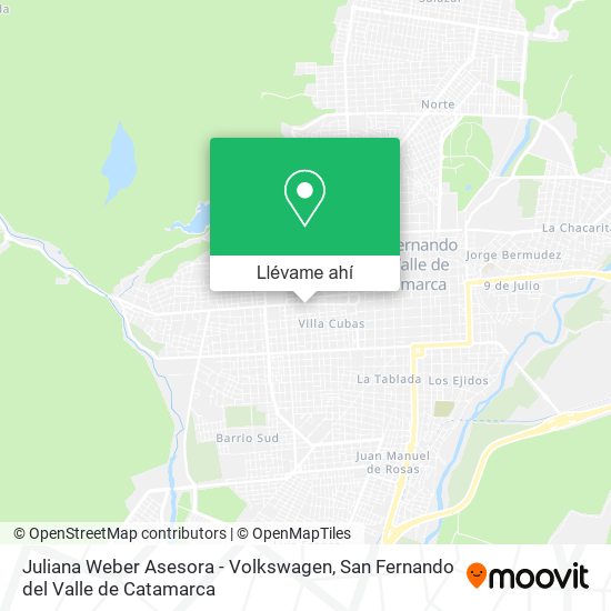 Mapa de Juliana Weber Asesora - Volkswagen