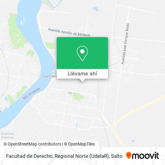 Mapa de Facultad de Derecho, Regional Norte (UdelaR)