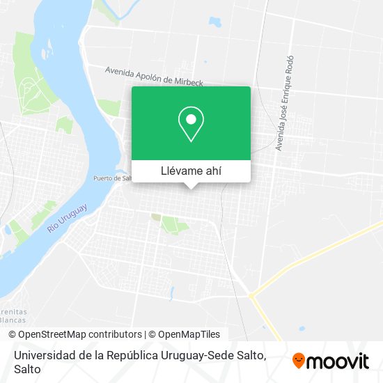 Mapa de Universidad de la República Uruguay-Sede Salto
