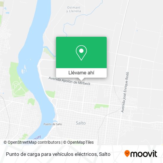 Mapa de Punto de carga para vehículos eléctricos