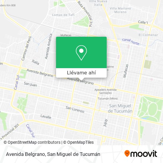 Mapa de Avenida Belgrano