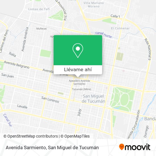 Mapa de Avenida Sarmiento