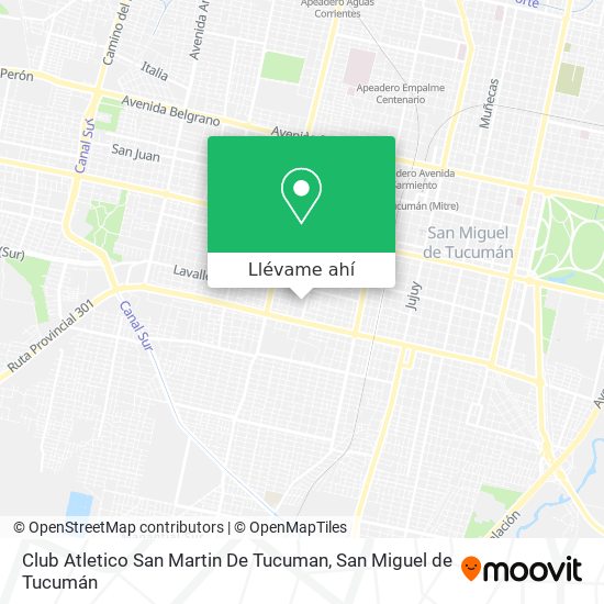 Mapa de Club Atletico San Martin De Tucuman