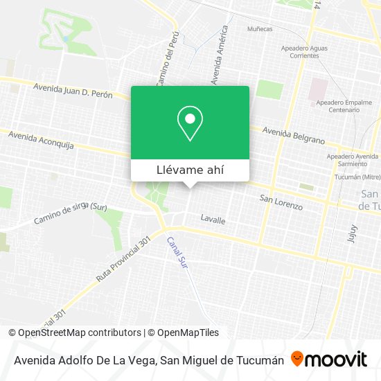 Mapa de Avenida Adolfo De La Vega