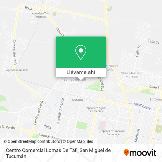 Mapa de Centro Comercial Lomas De Tafi