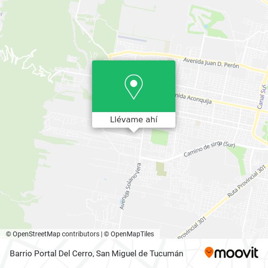 Mapa de Barrio Portal Del Cerro