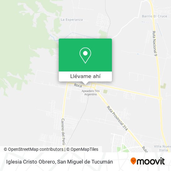 Mapa de Iglesia Cristo Obrero