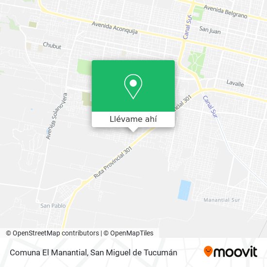 Mapa de Comuna  El Manantial
