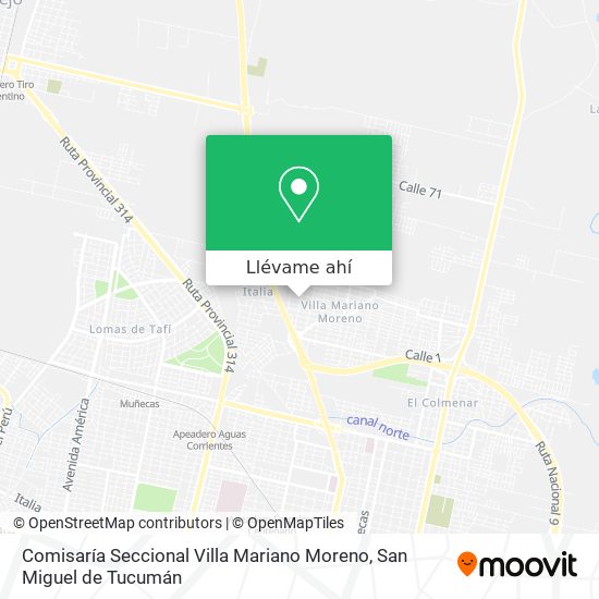 Mapa de Comisaría Seccional Villa Mariano Moreno