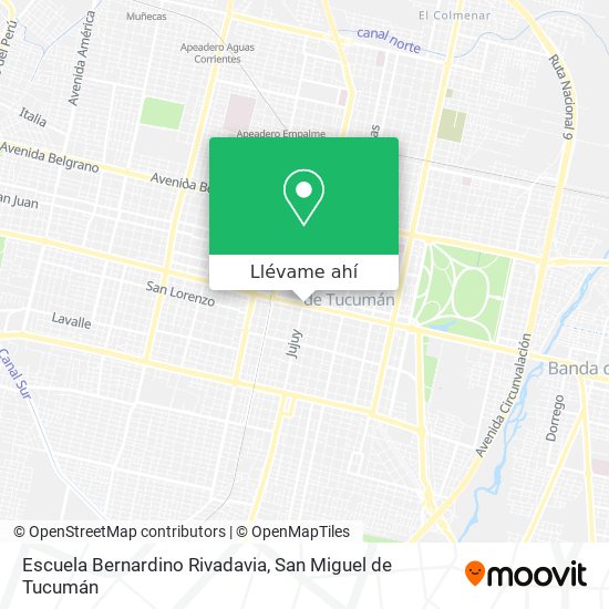 Mapa de Escuela Bernardino Rivadavia