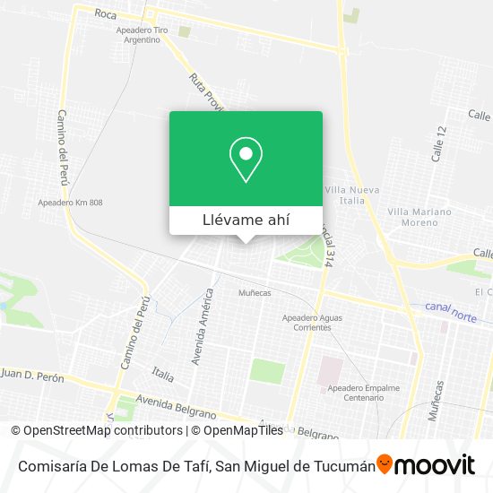 Mapa de Comisaría De Lomas De Tafí