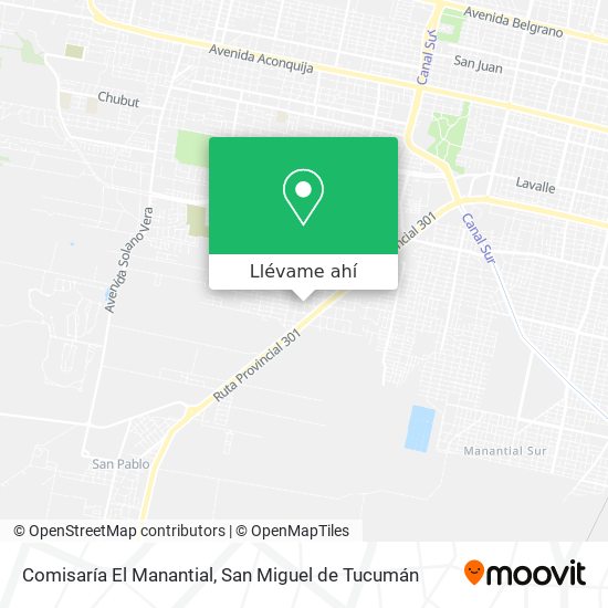 Mapa de Comisaría El Manantial