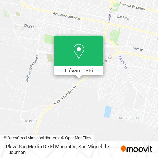 Mapa de Plaza San Martin De El Manantial