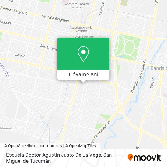 Mapa de Escuela Doctor Agustín Justo De La Vega