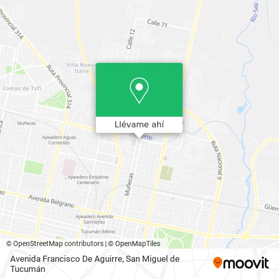 Mapa de Avenida Francisco De Aguirre