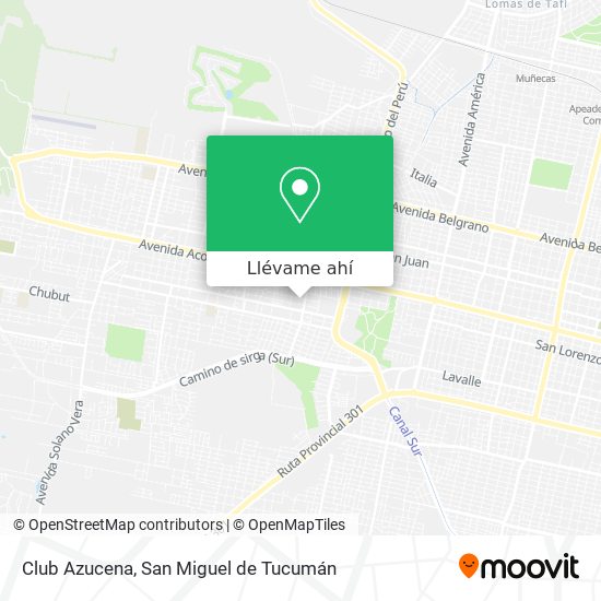 Mapa de Club Azucena