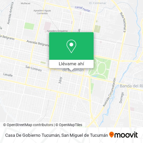 Mapa de Casa De Gobierno Tucumán