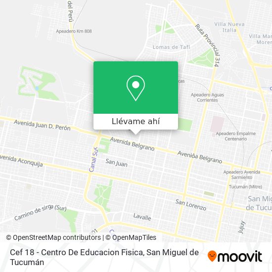 Mapa de Cef 18 - Centro De Educacion Fisica