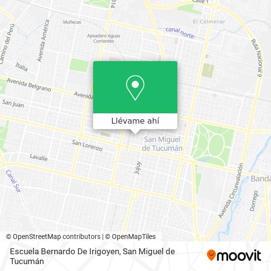 Mapa de Escuela Bernardo De Irigoyen