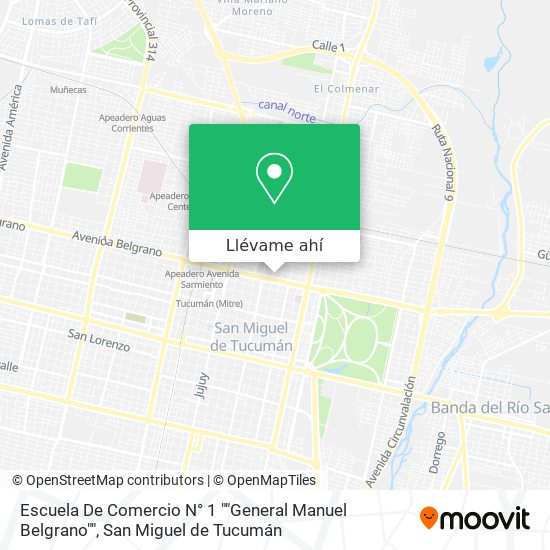 Mapa de Escuela De Comercio N° 1 ""General Manuel Belgrano""