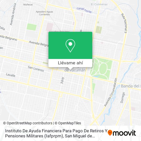 Mapa de Instituto De Ayuda Financiera Para Pago De Retiros Y Pensiones Militares (Iafprpm)