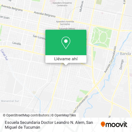 Mapa de Escuela Secundaria Doctor Leandro N. Alem