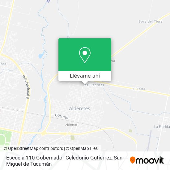 Mapa de Escuela 110 Gobernador Celedonio Gutiérrez