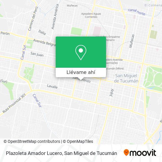 Mapa de Plazoleta Amador Lucero