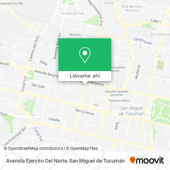 Mapa de Avenida Ejercito Del Norte