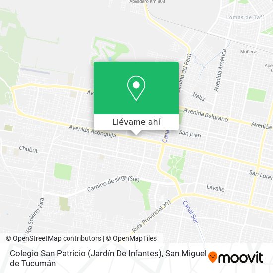 Mapa de Colegio San Patricio (Jardín De Infantes)