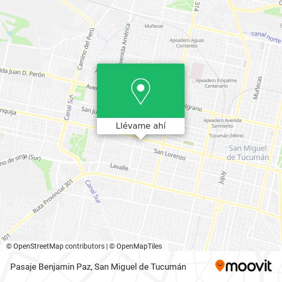 Mapa de Pasaje Benjamin Paz