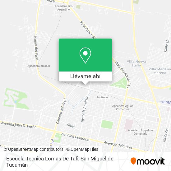 Mapa de Escuela Tecnica Lomas De Tafi