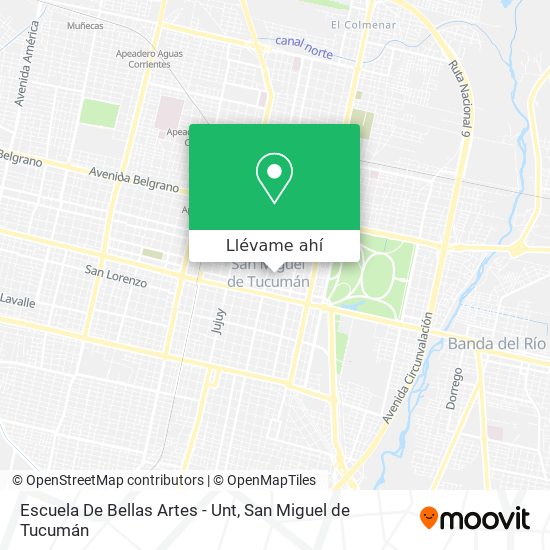 Mapa de Escuela De Bellas Artes - Unt