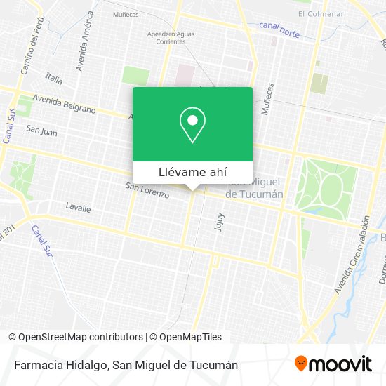 Mapa de Farmacia Hidalgo