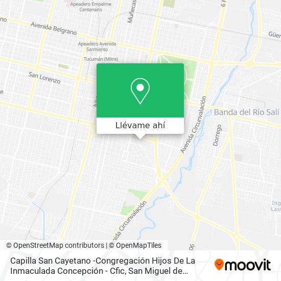 Mapa de Capilla San Cayetano -Congregación Hijos De La Inmaculada Concepción - Cfic