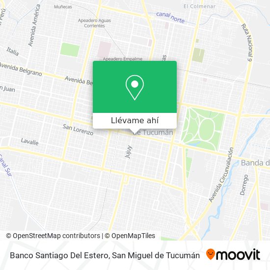 Mapa de Banco Santiago Del Estero