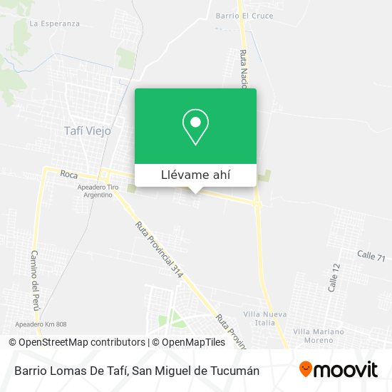 Mapa de Barrio Lomas De Tafí