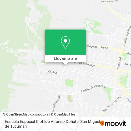 Mapa de Escuela Especial Clotilde Alfonso Doñate