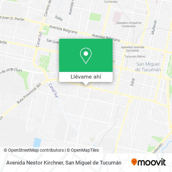 Mapa de Avenida Nestor Kirchner