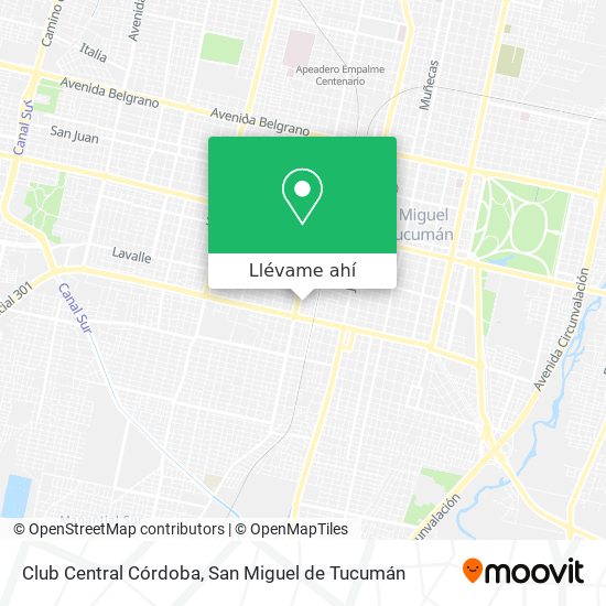 Mapa de Club Central Córdoba