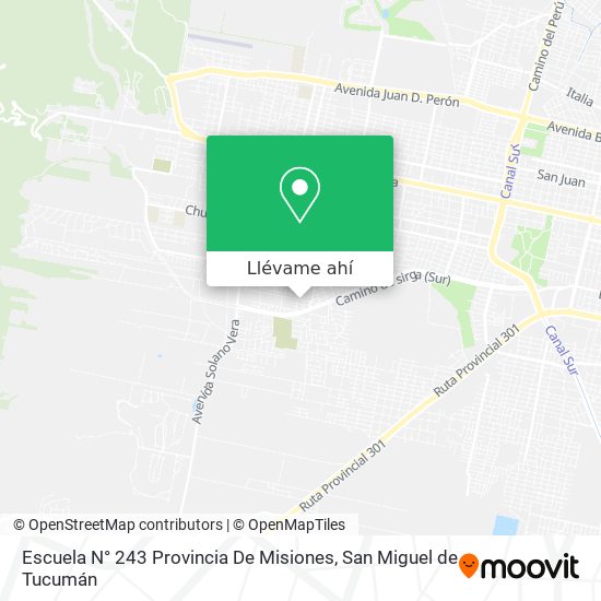 Mapa de Escuela N° 243 Provincia De Misiones